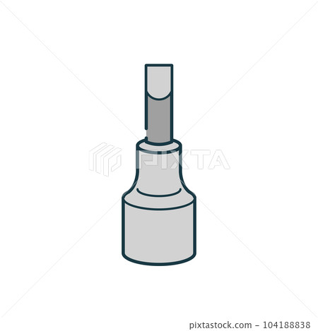 Simple illustration_flat screwdriver socket Simple illustration_flat screwdriver socket 104188838