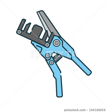 Simple illustration_duct cutter knife Simple illustration_duct cutter knife 104188858