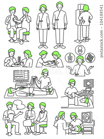 medical checkup illustration set 104189541