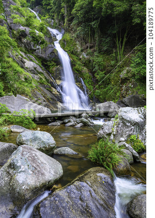 Beautiful looking waterfall in Karatsu City, Saga Prefecture 104189775