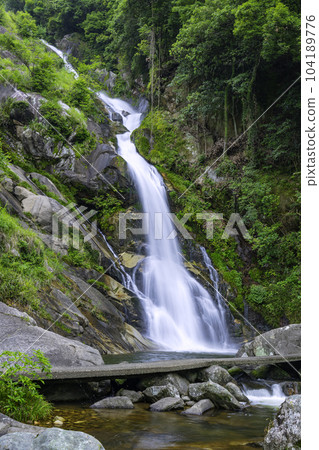 Beautiful looking waterfall in Karatsu City, Saga Prefecture 104189776