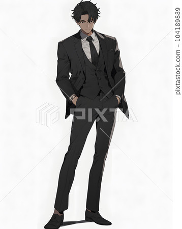 穿西裝的男人,站立插圖(生成 AI) 穿西裝的男人,站立插圖(生成 AI) 104189889