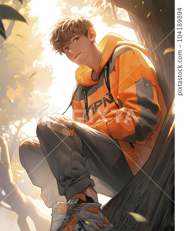 A man with a Korean idol-like face (Generative AI) 104189894