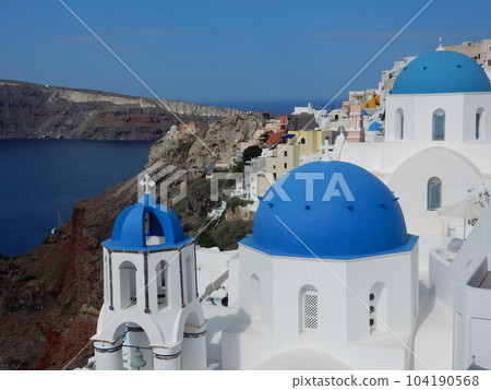 Beautiful scenery of Oia, Santorini 104190568