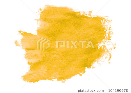 Yellow brush isolated on white background. Watercolor Yellow brush isolated on white background. Watercolor 104190978