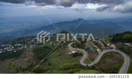 high angle view of phu tubberk one of most popular winter traveling destination in thailand 104191219