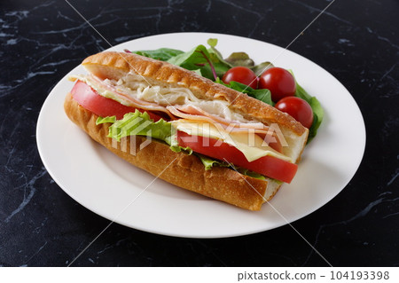 法國麵包三明治 104193398