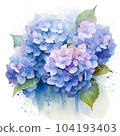 Hydrangea getting wet in the rain Generative AI 104193403