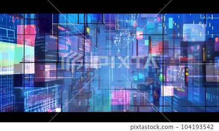 near future building graphic art technology 104193542