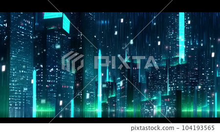 near future building graphic art technology 104193565