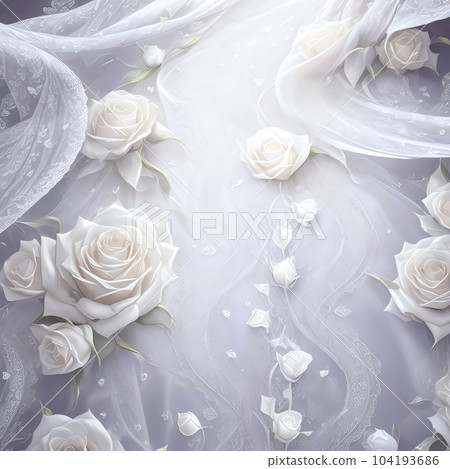 Rose with white lace Rose with white lace 104193686