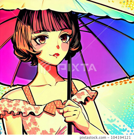 Woman with a parasol 104194121