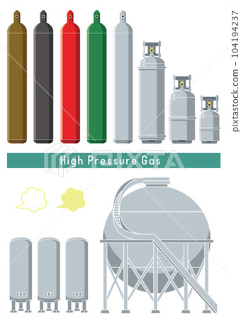 Illustration of gas cylinder Illustration of gas cylinder 104194237