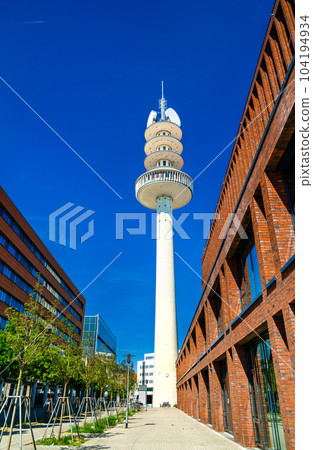 Telecommunications tower in Hanover - Lower Saxony, Germany Telecommunications tower in Hanover - Lower Saxony, Germany 104194934
