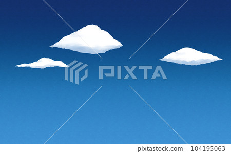 天空[蔚藍]紙張紋理水平無縫（水平連接圖像） 104195063