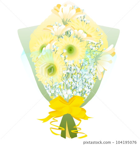 黃色非洲菊花束 104195076