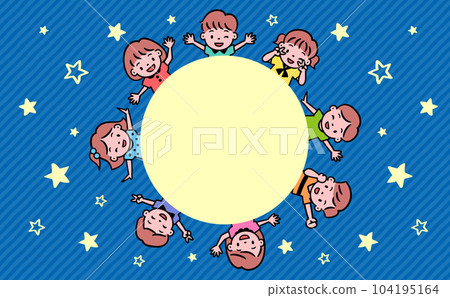 Space, planetarium, star-themed children and kids vector illustration material 104195164