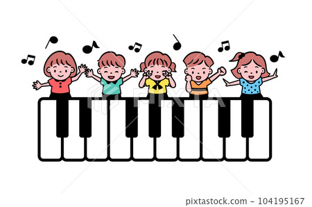 Music/Rhythmic Kids/Children Vector Illustration Material 104195167