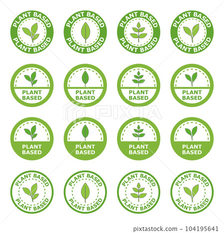 Plant-based label icon PLANT BASED 104195641
