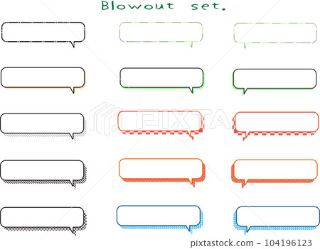 Cute speech bubble set. Cute speech bubble set. 104196123
