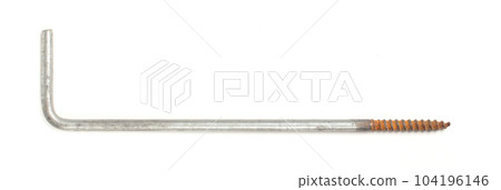 Big metal hook for hanging stuff on a wall 104196146