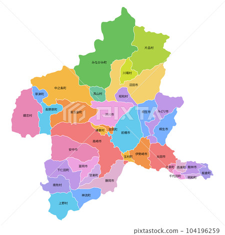群馬縣市町村地圖 104196259