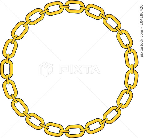 Round Chain frame. Circle chains border. Boho bracelet 104196420