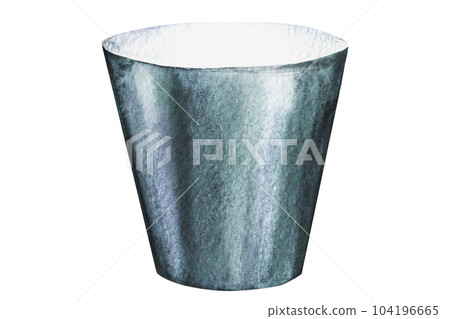 Watercolor illustration gift wrapping for a bouquet of flowers 104196665