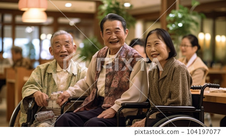 老人笑得很開心 104197077