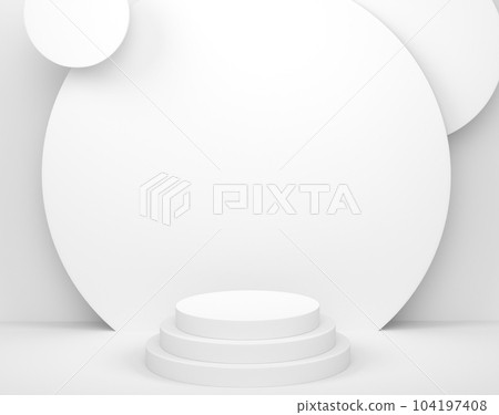 Abstract scene or podium for product showcase on monochrome background. Abstract scene or podium for product showcase on monochrome background. 104197408