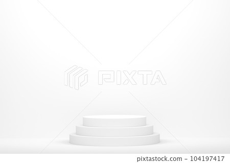 Abstract scene or podium for product showcase on monochrome background. 104197417