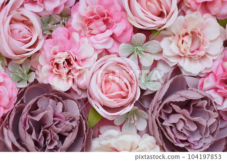 Rose artificial flower background material / flower arrangement Rose artificial flower background material / flower arrangement 104197853