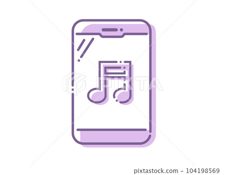Smartphone music purple Smartphone music purple 104198569