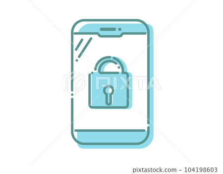 Smartphone lock blue Smartphone lock blue 104198603