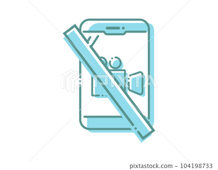 Smartphone recording prohibited blue 104198733