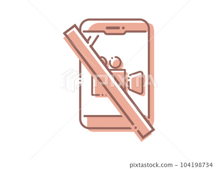 Smartphone recording prohibited red Smartphone recording prohibited red 104198734
