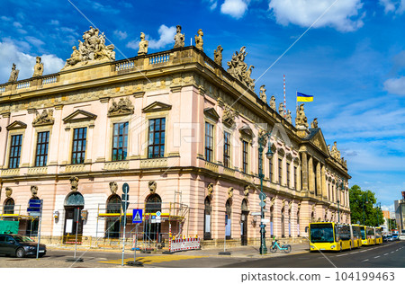 German Historical Museum with Ukrainian Flag in Berlin, Germany German Historical Museum with Ukrainian Flag in Berlin, Germany 104199463