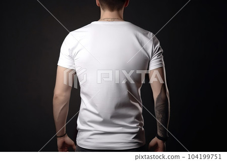 Blank White Tshirt Template Front And Back View Stock Illustration