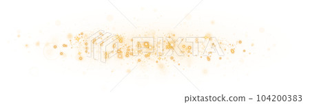 Golden glitter wave abstract illustration. Gold stars dust trail sparkling particles isolated on transparent background. Magic concept. PNG. Golden glitter wave abstract illustration. Gold stars dust trail sparkling particles isolated on transparent background. Magic concept. PNG. 104200383