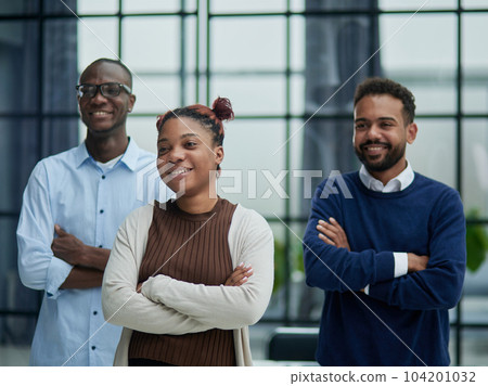 Successful african american business team at office 104201032