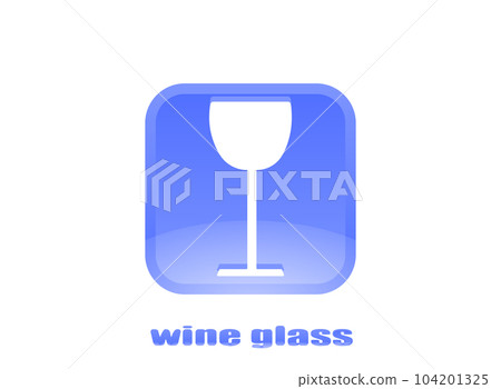 Wine glass blue Wine glass blue 104201325
