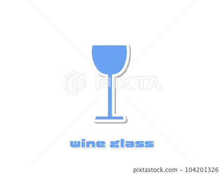 Wine glass blue Wine glass blue 104201326