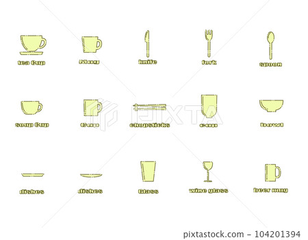 餐具圖標設置綠色 餐具圖標設置綠色 104201394
