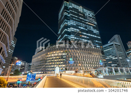 [大阪]阪神梅田總店周圍的夜景[城市景觀] 104201746