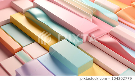 柔和的色彩抽像三維背景“AI生成圖像” 柔和的色彩抽像三維背景“AI生成圖像” 104202779