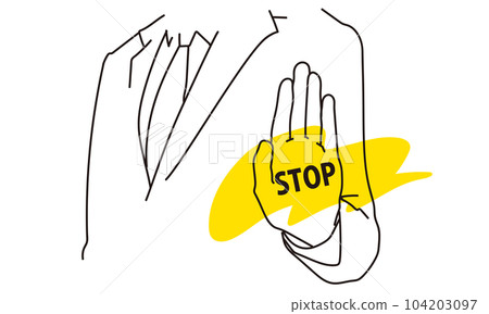 businessman sticking out stop businessman sticking out stop 104203097