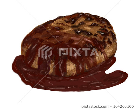 單個漢堡寫實插畫 單個漢堡寫實插畫 104203100