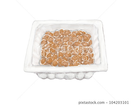 納豆包裝逼真插圖 104203101