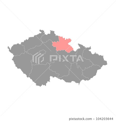Hradec Kralove region administrative unit of the Czech Republic. Vector illustration. 104203644