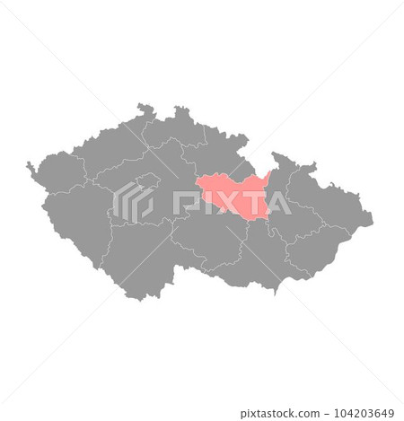 Pardubice region administrative unit of the Czech Republic. Vector illustration. Pardubice region administrative unit of the Czech Republic. Vector illustration. 104203649